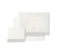 various Set Lenzuola Lettino Neonato 60x120 cm, 100% Cotone Extra Morbido, Include Lenzuolo con Angoli, Lenzuolo Sopra e Federa, Biancheria Letto Bambino Traspirante Happy Love Colore Beige