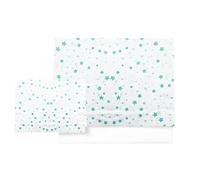 various Set Lenzuola Lettino Neonato 60x120 cm, 100% Cotone Extra Morbido, Include Lenzuolo con Angoli, Lenzuolo Sopra e Federa, Biancheria Letto Bambino Traspirante Motivo Stelle Verde