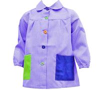 various Vestaglia scolastica per bambini Babi scuola bambino o ragazza per asilo e scuola quadrata con botoens, Collo Lilla, 5 anni