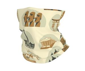 Various World Sights Architectural Landmarks Retro Stampato Sciarpa A Mezza Faccia Multiuso Sciarpa A Tubo Protezione del Viso per Pesca Donna Bambini