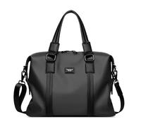 VARLIVOO Borsa Lavoro Uomo Grande Borsa Porta PC 14 Pollici Impermeabile Borsa a Tracolla in Nylon Borsa da Viaggio Leggera Bagaglio a Mano per Ufficio Affari Weekend Nero