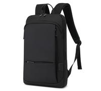 VARLIVOO Uomo Zaino Grande Zaini per Computer Portatile 15.6 Pollici con Porta USB Tipo-c Spallacci Traspiranti Leggero Borsa PC Scuola Lavoro Viaggio Impermeabile Poliestere Nero