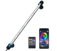 VARMHUS Impermeabile LED Acquario Lampada,Fish Tank Light con telecomando e controllo App,DIY Spectrum Full Color&Intelligent Timing e Dimming,29 modalità luce e 4 modalità di musicale RGB (38cm)