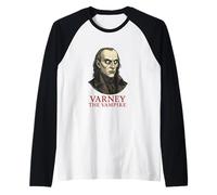Varney Il Vampiro Gotico Penny Orrore Terribile Maglia con Maniche Raglan