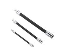 VARNOK Barra di prolunga for albero flessibile 1/3 pezzi | Asta di collegamento chiave elettrica pieghevole for chiave a tubo pieghevole da 3/8" 1/4" 1/2"(Black 1 Set)
