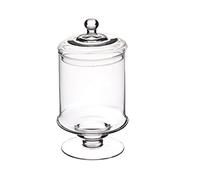 Varotto & Co. Biscottiera Potiche Rotonda in Vetro Trasparente con Coperchio in Vetro Trasparente Lucido cm 29h diam.13,5 cod.SB00650LU