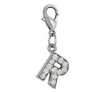 Varotto & Co. Charm con Lettera R con Brillantini cod.EL28062 cm 3,3x1x0,2h