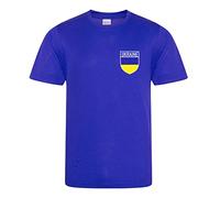 Varsany Maglietta da uomo Ucraina 2022 con bandiera nazionale, ideale per i tifosi di cricket, calcio, rugby e calcio, Blu, M