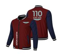 Varsity Jacket Uomo A.s.t.o.n M.a.r.ti.n, Giubbotto Sportivo Bomber a Maniche Lunghe, Felpa Baseball per Stagione Retro Sportivo(Red-Blue,XXL)
