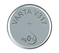 VARTA 14501317 - Batteria a bottone V317 da 1,5 Volt, capacità 8 mAh, sistema chimico di ossido d'argento, per dispositivi elettronici quotidiani per garantire un'alimentazione ottimale