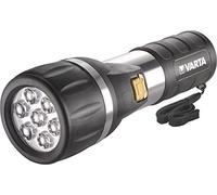 Varta 17611 Torcia LED a mano Day Light Flash Light F30, 2 pile Torcia D Longlife Power Incl, Multi LED alte prestazioni, 58 Lumen, Componenti antiurto, per uso esterno, campeggio, pesca, Torcia di alta qualità, Nero