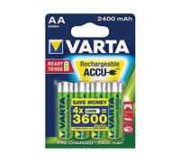 Varta 32236 Batterie Ricaricabili Power Play, Stilo, Aa, 2400 mAh, Confezione da 4