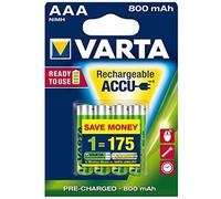 Varta - 4 Pile Varta Mini Stilo Batterie Ministilo Aaa Alkaline Ricaricabili 800mah Hr03