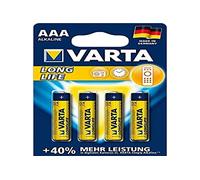 Varta 4103 - Pack di 2 batterie alcaline AAA, colore: giallo