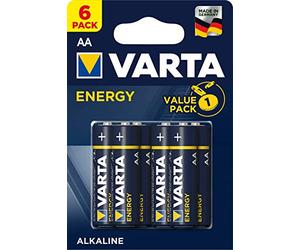 Varta 4106 - Confezione da 6 batterie alcaline AA, colore: blu