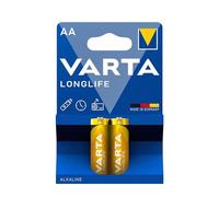 Varta 4106 - Pack di 2 batterie alcaline AA, colore: giallo