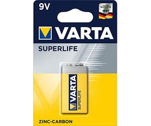 Varta 42338 Superlife 6F22/9V Block (2022) - Batteria al cloruro di zinco, 9 V