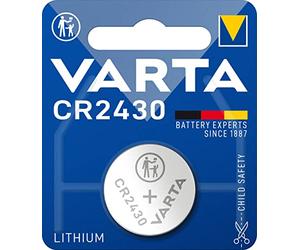 Varta 48061 CR2430 (6430) - batteria a bottone al litio 3 V | confezione a prova di bambino, per termometro, cardiofrequenzimetro, chiave dell'auto, telecomando, bilancia o calcolatrice