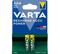 BATTERIE RICARICABILI VARTA AAA 2PZ MINI STILO 1.2 V 800MAH RIC8 COD. 56703 HR03 NI/MH RECHARG ACCU POWER