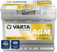 Batteria Auto Varta A8 (nuova Varta D52) Start&stop Silver Dynamic Xev 60 Ah - 680a