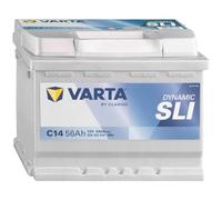 VARTA Automotive DYNAMIC SLI (C14) 12V 56Ah 480A - Batteria auto al piombo-acido per veicoli standard senza start-stop - Batteria di avviamento per fabbisogno energetico base - senza manutenzione
