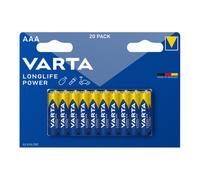 VARTA BATTERE ALKALINE Micro AAA LR03 Potenza LongLife da 15 V (pacchetto da 20) NEW