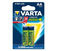 BATTERIE RICARICABILI VARTA AA 4PZ STILO 1.2 V 2100mAh 4AA2100 COD. 56706 HR06 NIMH RECHARG ACCU POWER