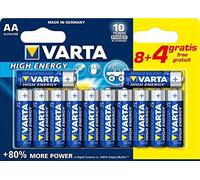 Varta - Batteria alcalina, mignon AA, 8+4, 12 pz