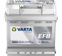 VARTA Batteria Avviamento per Auto 50Ah 550A N50 DYNAMIC EFB - (207x175x190 mm)