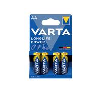 Varta Longlife Power, Batteria Alcalina, AA, Mignon, LR6, 1.5V, Blister da 4, Made in Germany Varta