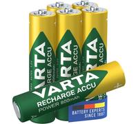 Varta Batteria Ricaricabile AAA MiniStilo, 800 mAh, Confezione da 6 Pezzi, Pre-caricate, Pronte all'Uso