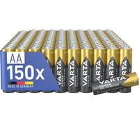 VARTA Batterie AA, confezione da 150, pile Power on Demand, Alcaline, 1,5V, pacco di stoccaggio, per accessori computer, dispositivi Smart Home, Made in Germany [Esclusivo su Amazon]