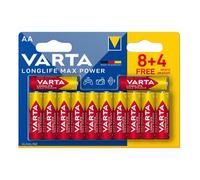 Varta Batterie alcaline Longlife Max Power Mignon 12 8+4, (AA/LR6)