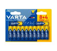 VARTA Longlife Power, Batteria Alcalina, AA, Mignon, LR6, 1,5V, 4-pack, Made in Germany