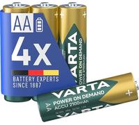 VARTA Batterie ricaricabili AA Rechargeable Accu Ready2Use precaricata Mignon Ni-Mh (pacco da 4, 2100 mAh) , ricaricabile senza effetto Memory - pronta all'uso