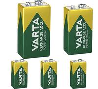 VARTA Batterie ricaricabili blocco da 9V Rechargeable Ready2Use precaricata (200mAh), ricaricabile senza effetto Memory - pronta all'uso (Confezione da 5)