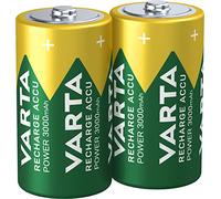 VARTA Batterie ricaricabili C Baby Rechargeable Ready2Use precaricata (pacco da 2, 300mAh), ricaricabile senza effetto Memory - pronta all'uso