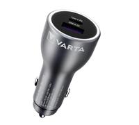 VARTA Caricabatterie, Caricabatterie da auto 45 W, 2 porte, alluminio