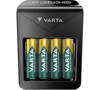 VARTA Caricabatterie incl. 4X AA 2100mAh ricaricabili, caricatore batterie per AA/AAA/9V & dispositivi USB, Power on Demand LCD Charger+, carica a uno slot [Esclusivo su Amazon]