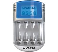 Varta LCD charger AA & AAA (Batterie ricaricabili NiMH incl. 4x AA 2600 mAh accu & AC adattatore & 12 V adattatore & cavo USB),Grigio
