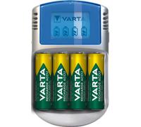 Varta Caricabatterie LCD per AA/AAA con 4 Batterie AA 2600 mAh, Adattatore 12V e