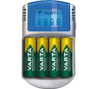 Varta LCD charger AA & AAA (Batterie ricaricabili NiMH incl. 4x AA 2600 mAh accu & AC adattatore & 12 V adattatore & cavo USB),Grigio