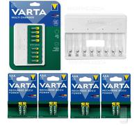 VARTA caricabatterie MULTI USB & 8 pile ricaricabili batterie AAA 1,2v 1000mAh
