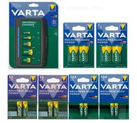 VARTA caricabatterie UNIVERSAL LCD & pile ricaricabili AA AAA C D scegli lotti