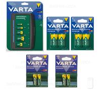 VARTA caricabatterie UNIVERSAL LCD & pile ricaricabili AA AAA C D scegli lotti