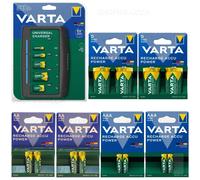 VARTA caricabatterie UNIVERSAL LCD & pile ricaricabili AA AAA C D scegli lotti