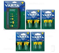 VARTA caricabatterie UNIVERSAL LCD & pile ricaricabili AA AAA C D scegli lotti