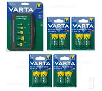 VARTA caricabatterie UNIVERSAL LCD & pile ricaricabili AA AAA C D scegli lotti