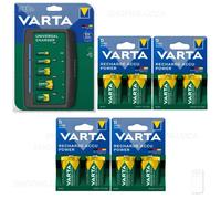 VARTA caricabatterie UNIVERSAL LCD & pile ricaricabili AA AAA C D scegli lotti