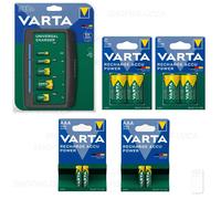 VARTA caricabatterie UNIVERSAL LCD & pile ricaricabili AA AAA C D scegli lotti